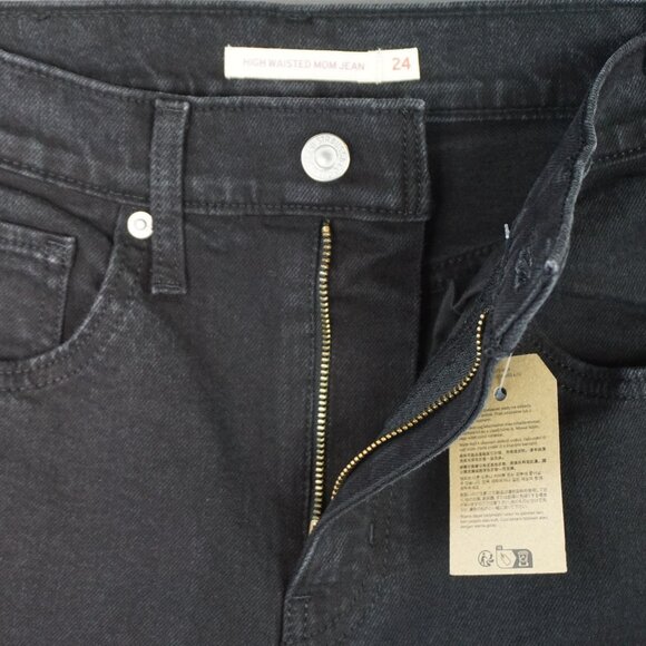 Levi's High-Waisted Tapered Mom Jeans in Flash Black size 24x29 NWT - Picture 15 of 15